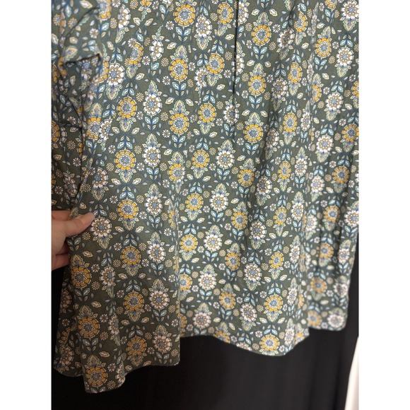 Croft & Barrow Floral Top Tee Shirt 3/4 Sleeve Forest Fairy 2X plus 100% cotton - Picture 7 of 7